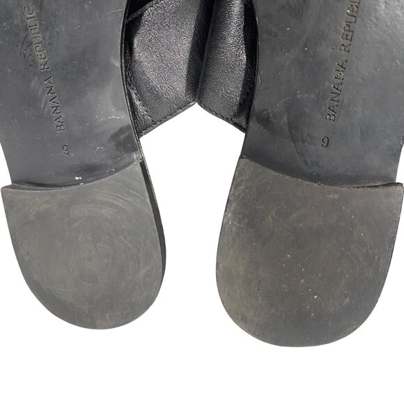 Banana Republic Elegant Black Slide Sandals - Picture 9 of 11